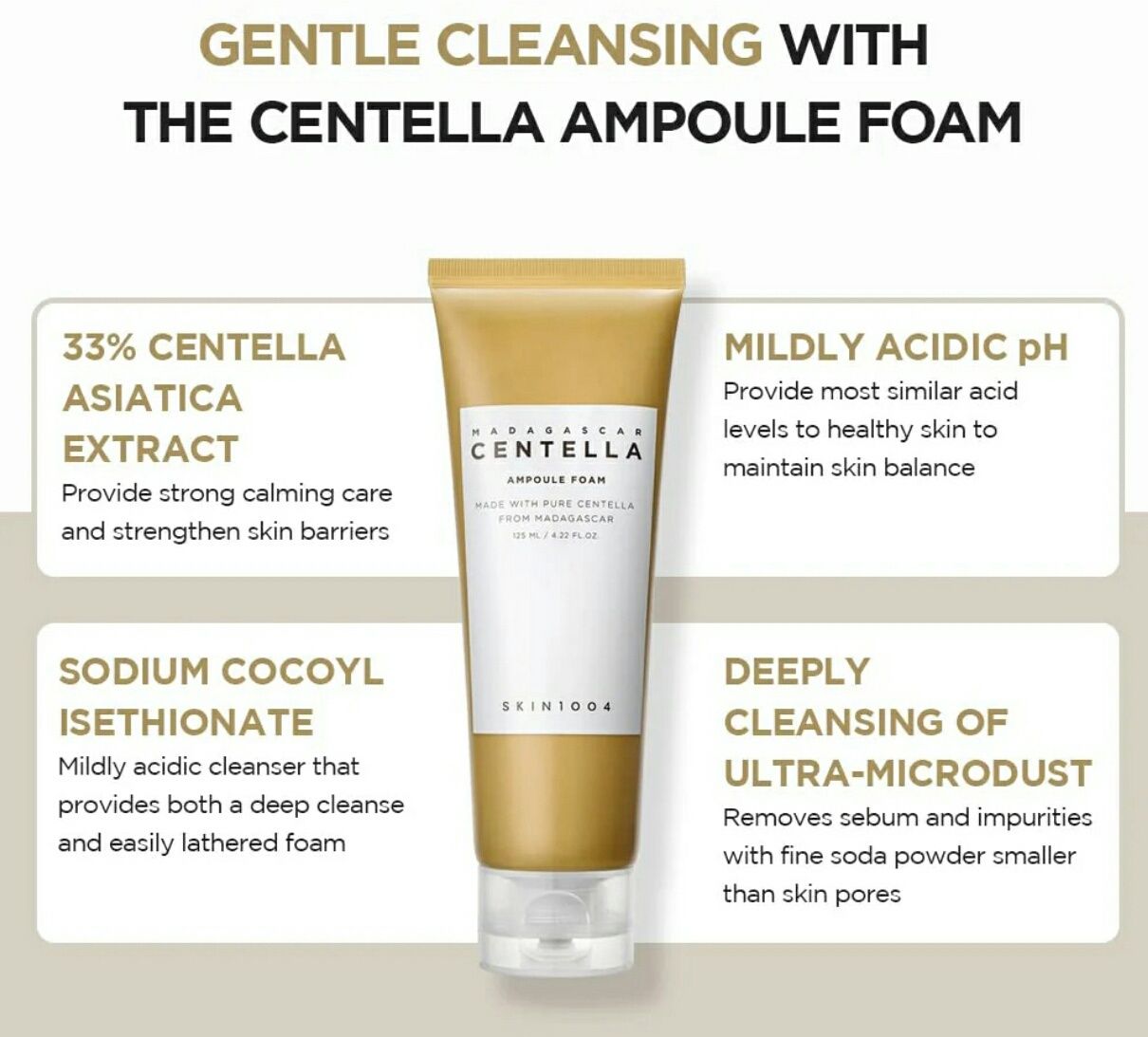 Centella 1004 skin Madagascar ampoule foam