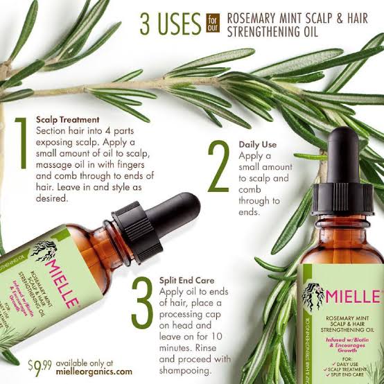 Mielle rosemary mint hair oil